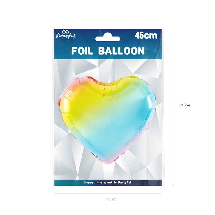 Balon foliowy Serce kolorowy 18cali
