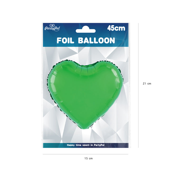 Balon foliowy Serce zielony 18cali