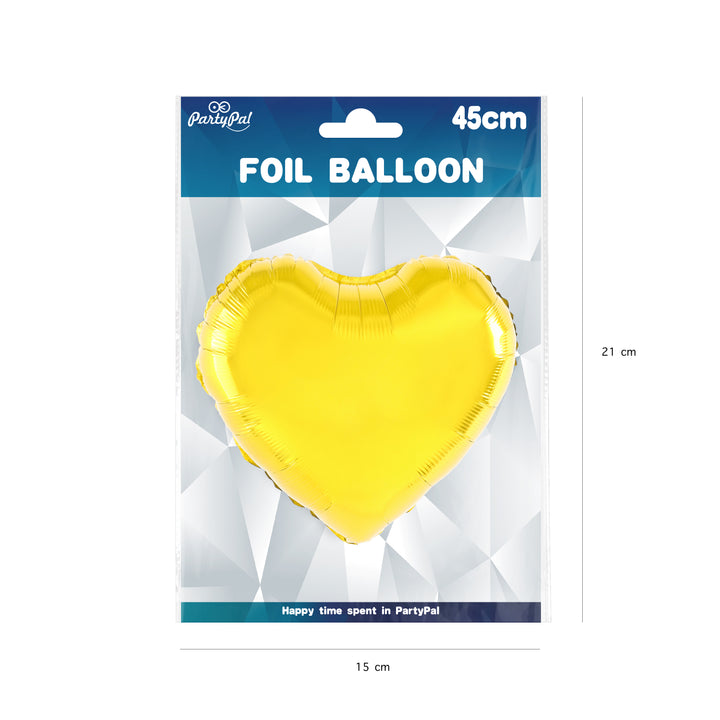 Balon foliowy Serce złoty 18cali