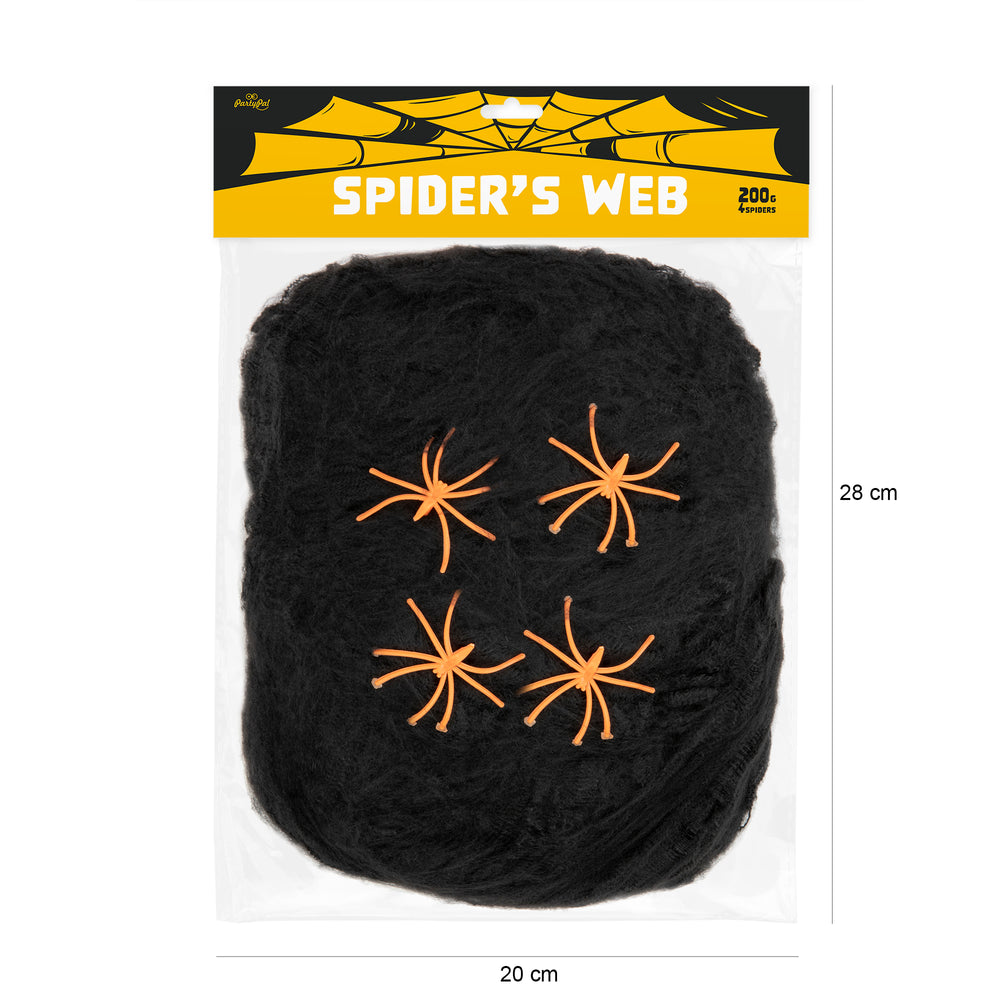 Pajęczyna Halloween czarna 200g - opakowanie