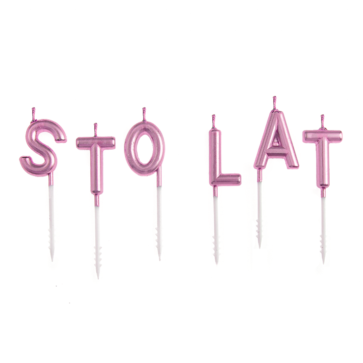 Świeczka rose gold Sto lat