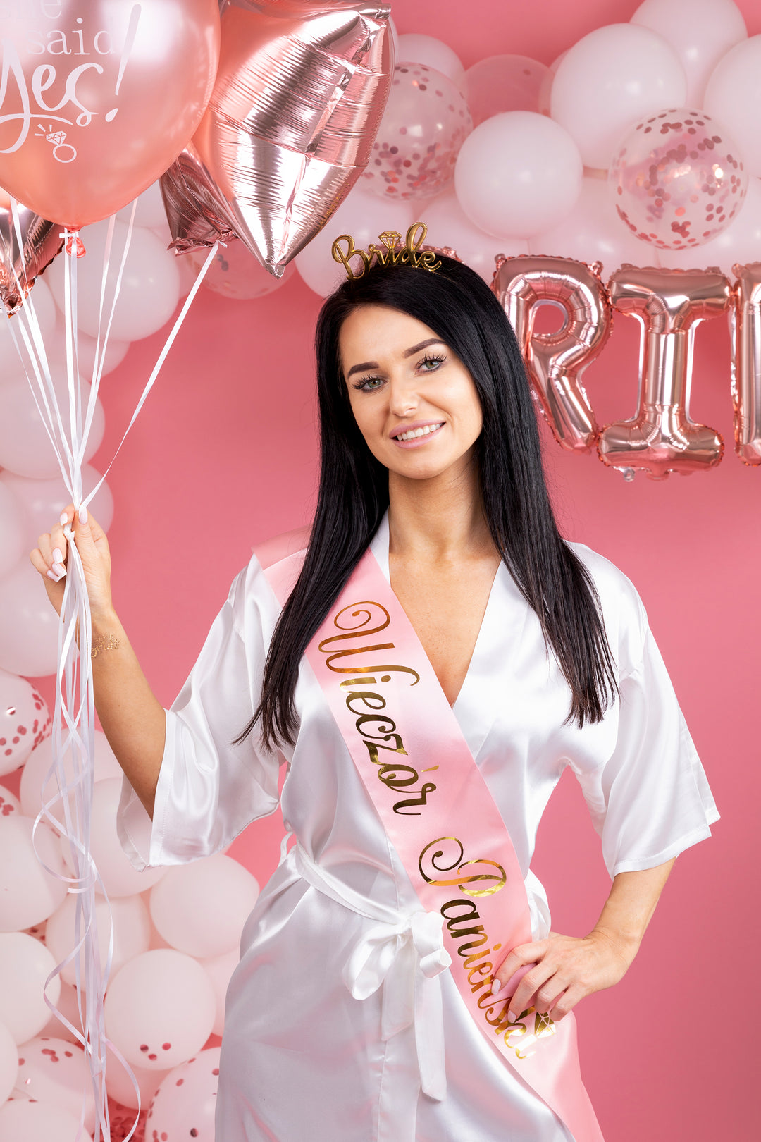 Opaska na wieczór panieński Bride złota