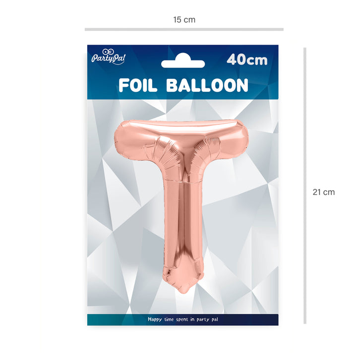 Balon foliowy litera T rose gold 40cm N