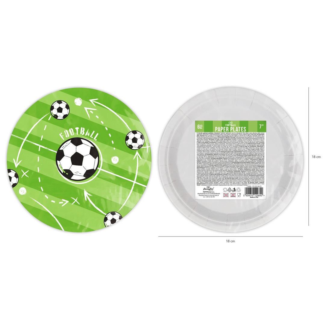 Opakowanie talerzyków papierowych z kolekcji Football