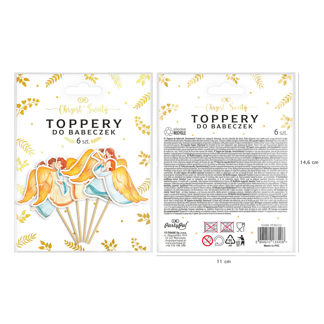 Toppery na tort z kolekcji Anioły - opakowanie