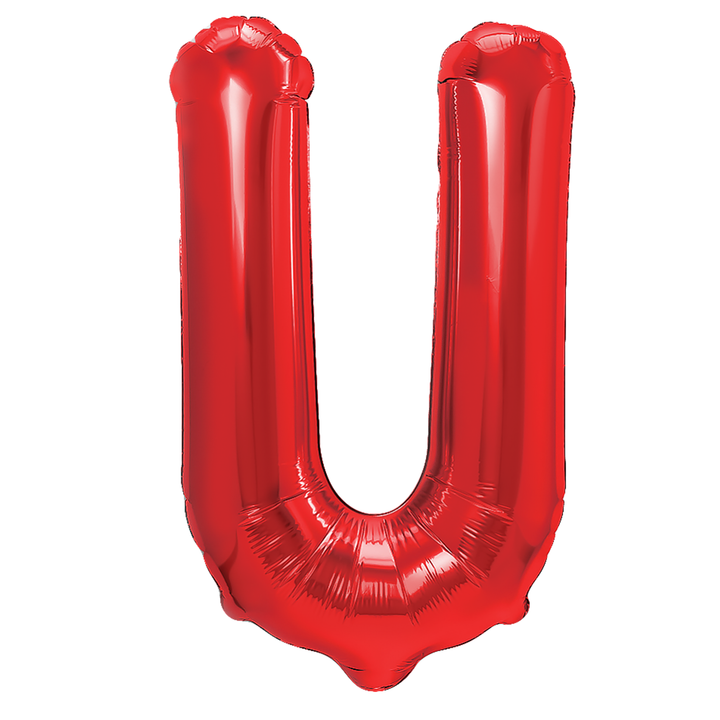 Balon foliowy litera U czerwony 40cm L