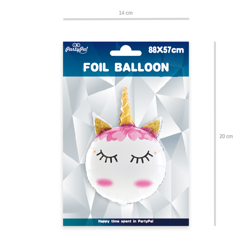 Balon foliowy okrągły Jednorożec 88x57cm