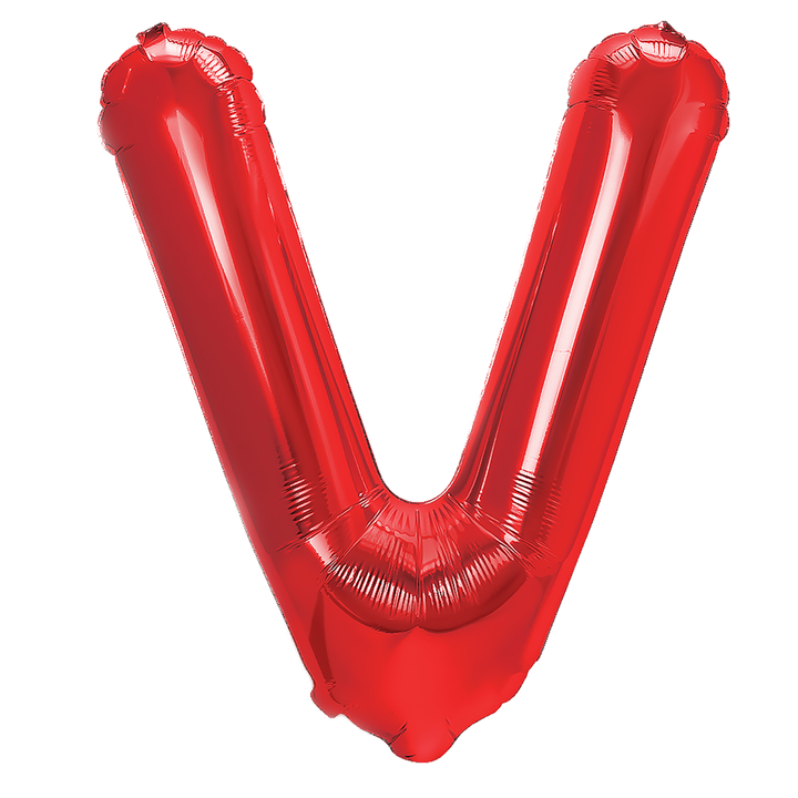 Balon foliowy litera V czerwony 40cm L