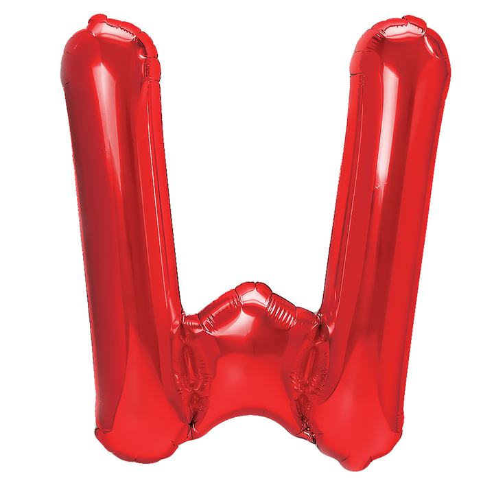 Balon foliowy litera W czerwony 40cm L