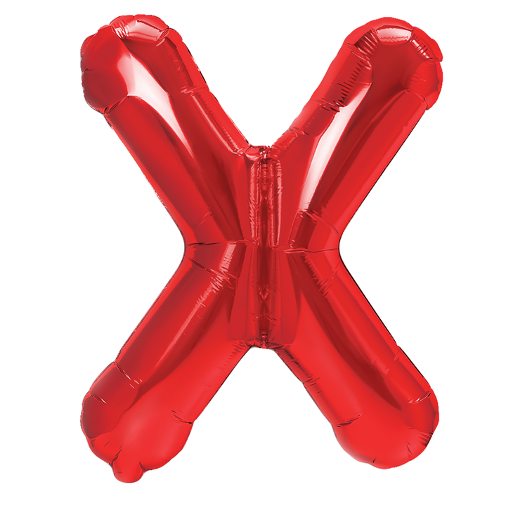 Balon foliowy litera X czerwony 40cm L
