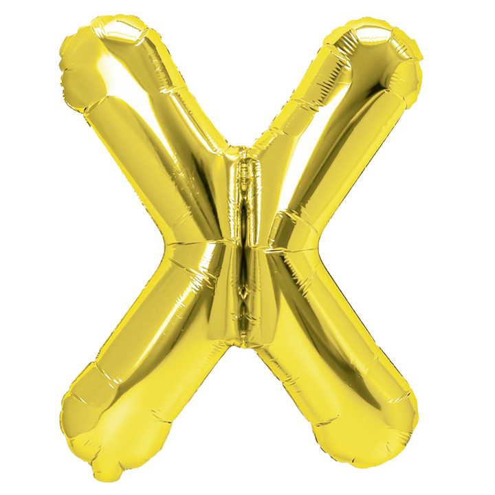 Balon foliowy litera X złoty 70cm L