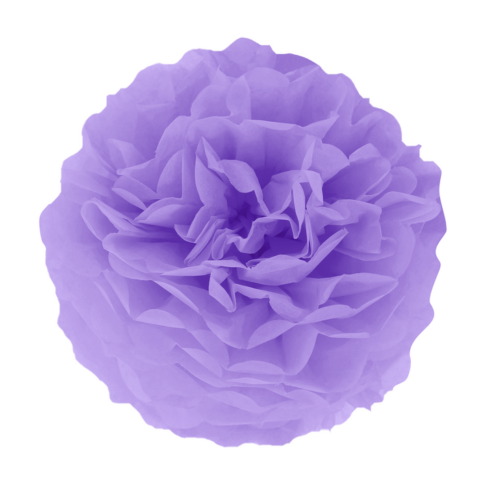 Pompon bibułowy, fioletowy, 35 cm
