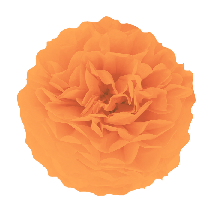 Pompon bibułowy pomarańczowy 15cm