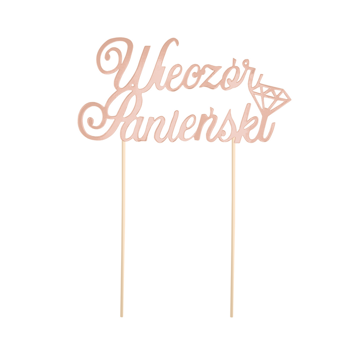 Topper na tort z napisem Wieczór Panieński