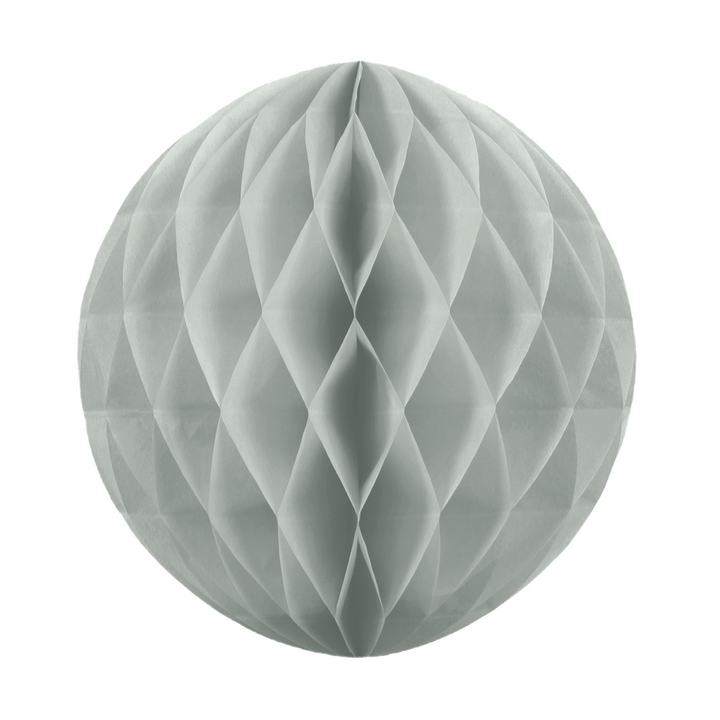 Honeycomb bibułowy, szary srebrny, 30 cm