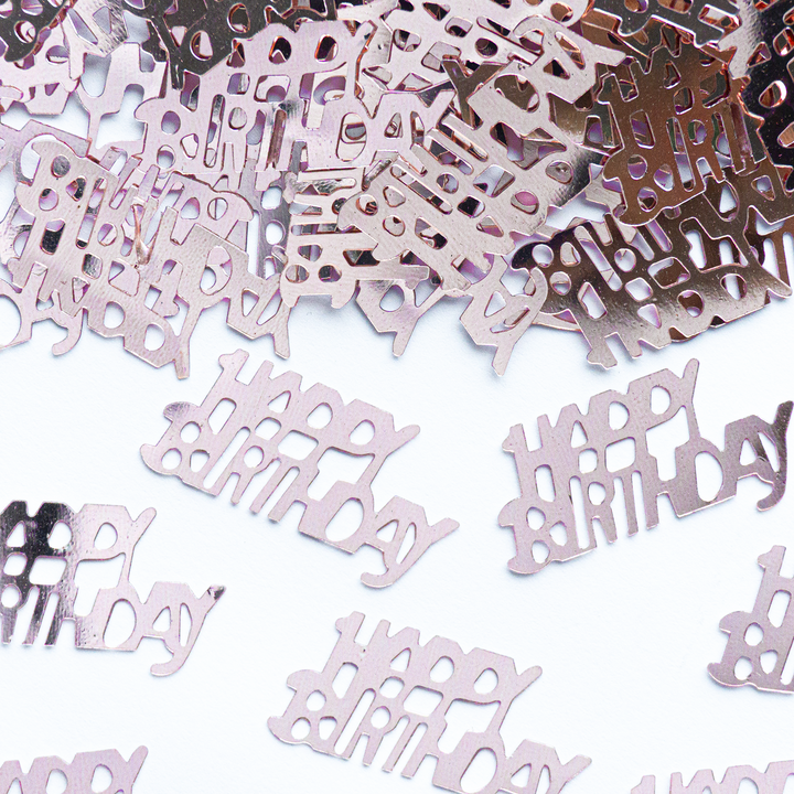 Konfetti 15 g - rose gold napis Happy Birthday