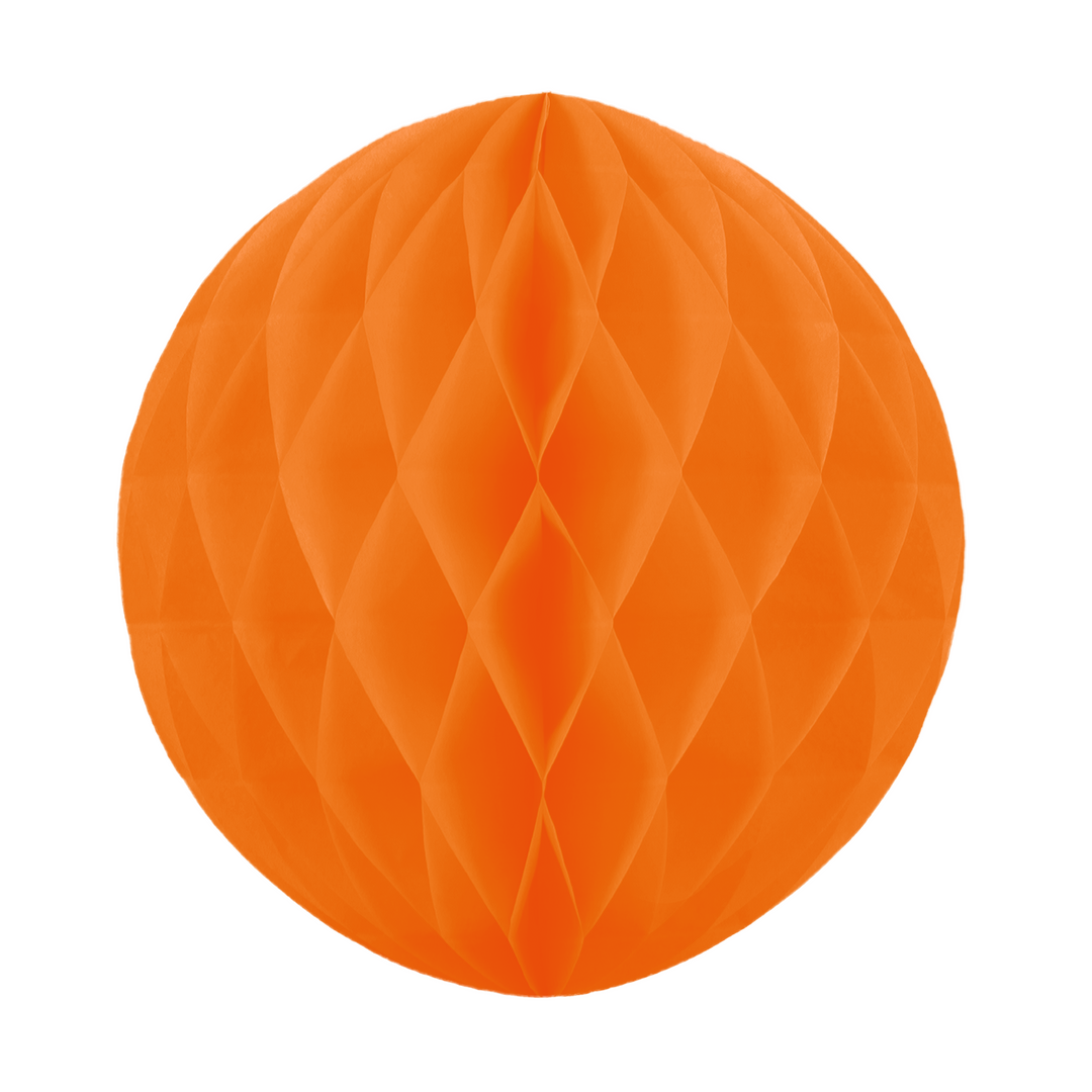 Kula bibułowa Honeycomb pomarańczowa 20cm