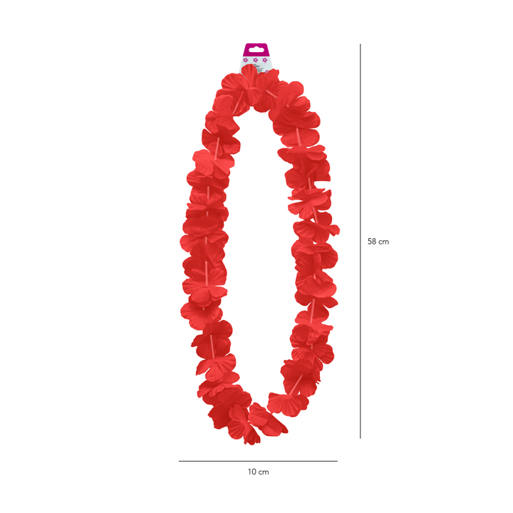 Naszyjnik hawajski czerwony 100cm