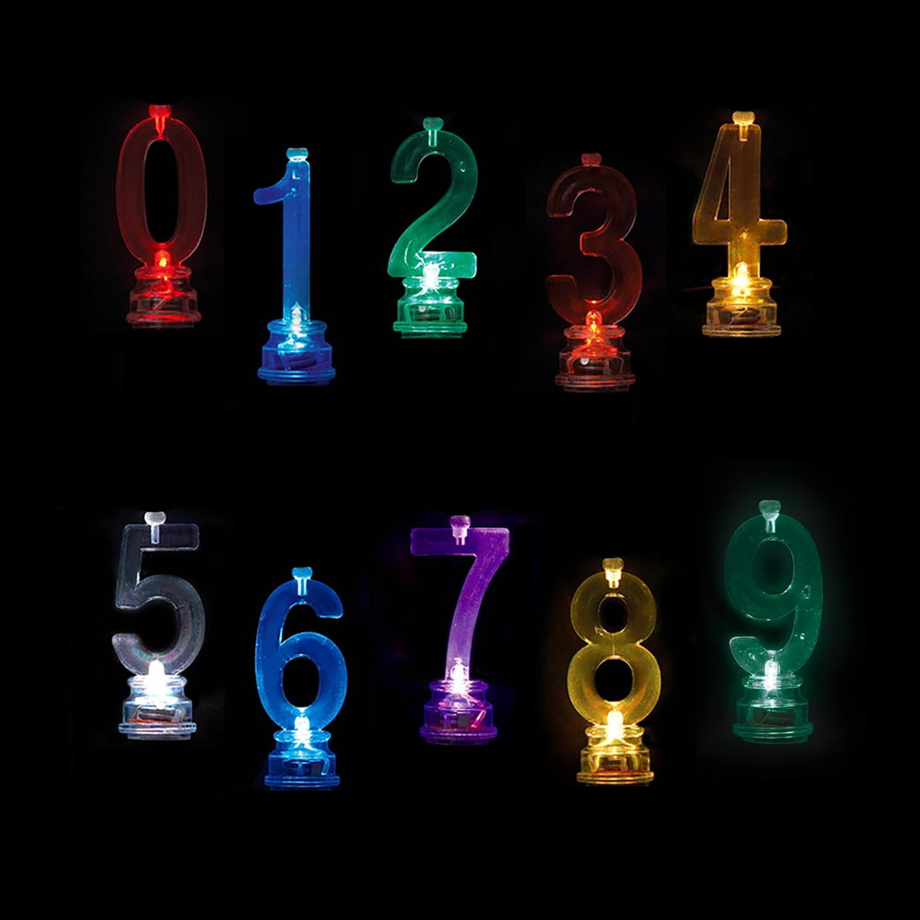 Świeczka cyfra LED 9