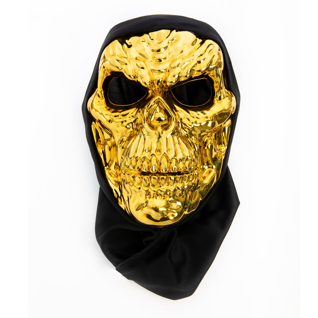 Maska Halloween Czacha złota
