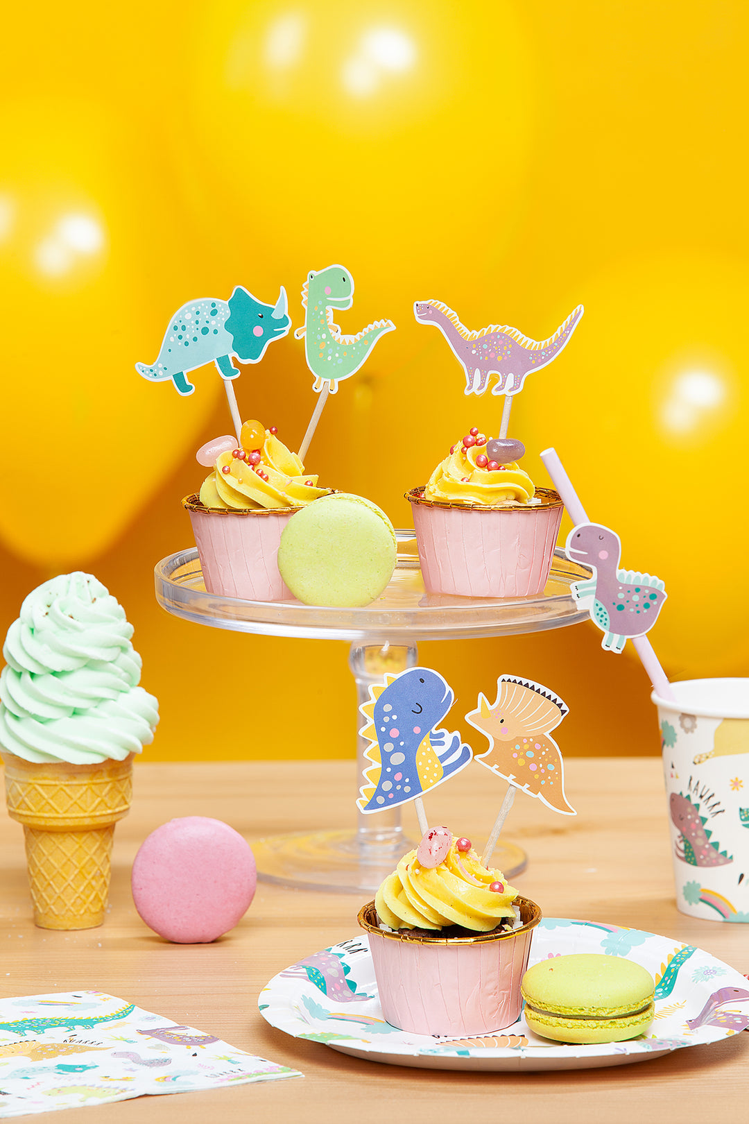 Toppery na tort Dinozaury 6szt.